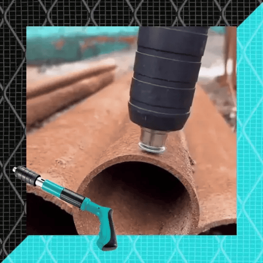 Kit de Pistola Remachadora Manual con Clavos de Acero + Paquete de Chazos Fulminantes