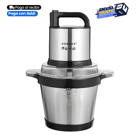 Picadora Eléctrica SOKANY® de 4L de Capacidad Con Potencia de 800 W