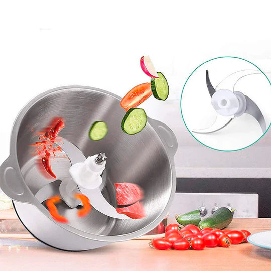 Picadora Eléctrica SOKANY® de 4L de Capacidad Con Potencia de 800 W