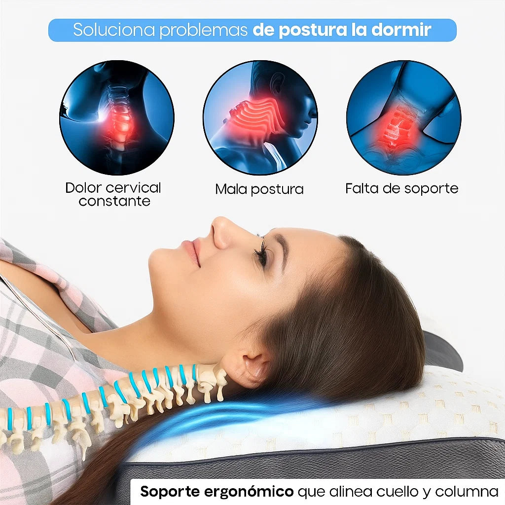 Almohada Cervical Ortopédica Con Soporte Ergonómico Lavable